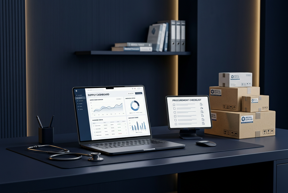 MedyMar procurement support — hospital supply dashboard and order checklist